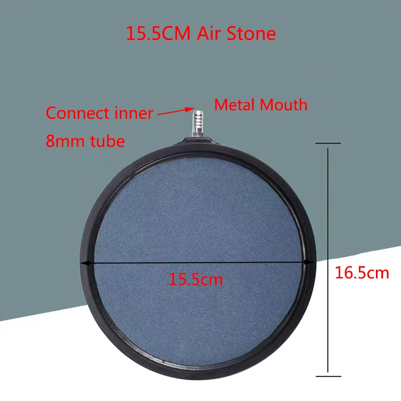 155mm Aquarium Fish Tank Air Stone With Metal Mouth Oxygen Aerator Increasing Air Bubble Pond Pump Hydroponic Oxygen acuarios