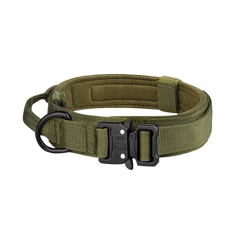 Medium And Large Breed Tactical Dog Collar And Leash Set: Suitable For All Breeds, Adjustable And Durable.
