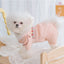 Embroidery Pink Floral Overalls for Dogs Spring Summer Protective Pet Cat T Shirt Female Pure Cotton Chihuahua Small Dog Clothes