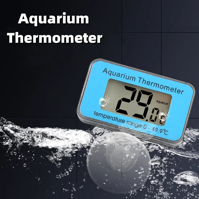 Aquarium Waterproof  Thermometer LCD Digital Fish Tank Submersible Thermometer Meter Temperature Control with Suction Cup