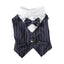 Dog Tuxedo Formal Dog Suit Shirt with Bow Tie Pet Stripe Suit for Wedding Birthday Party Puppy Prince Costume for French Bulldog