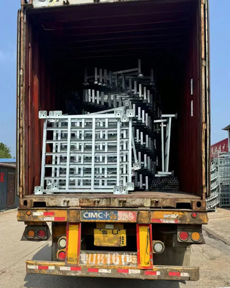 Heavy Duty Foldable Warehouse Iron Wire Cage Mesh Collapsible Container Pallet Cage Metal Collapsible Shipping Cage with Wheels