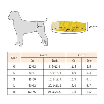 Male Dogs Belly Bands Reusable Boy Dogs Diapers Washable for Small Medium Large Dogs Soft Adjustable Pet Dog Physiological Pants