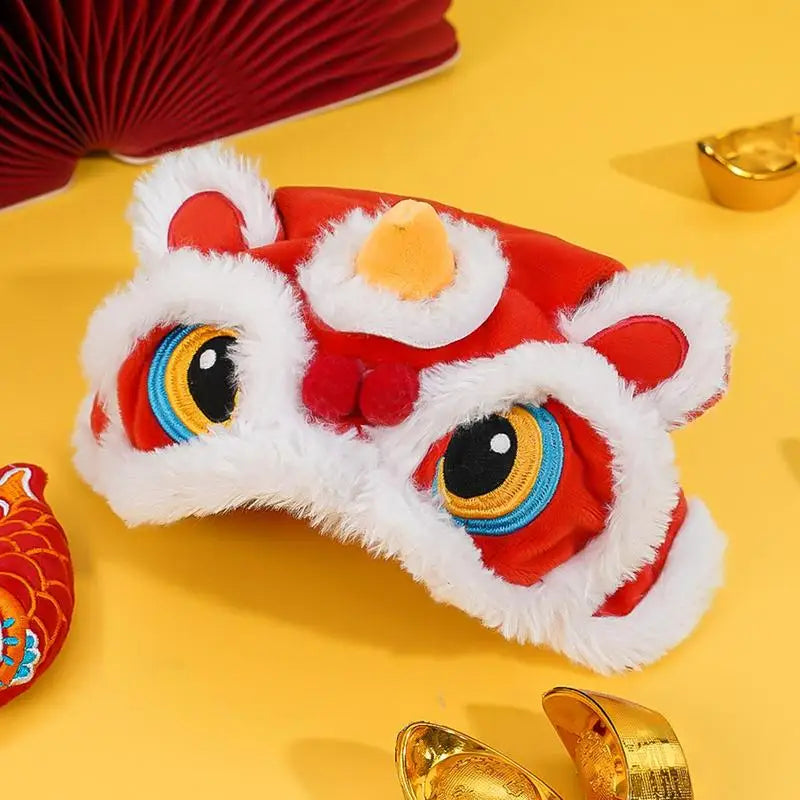 Small Dog Hat Cute Cat Costumes Dance Lion Pet Cat Soft Warm Lion Dance Clothes Small Pet Headwear Pet lion dance hat