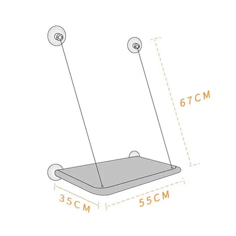 Foldable Cat Window Hammock Bed Soft Comfortable Space-Saving Cats Sunny Window Seat Cats Climbing Frame Pet Accessories
