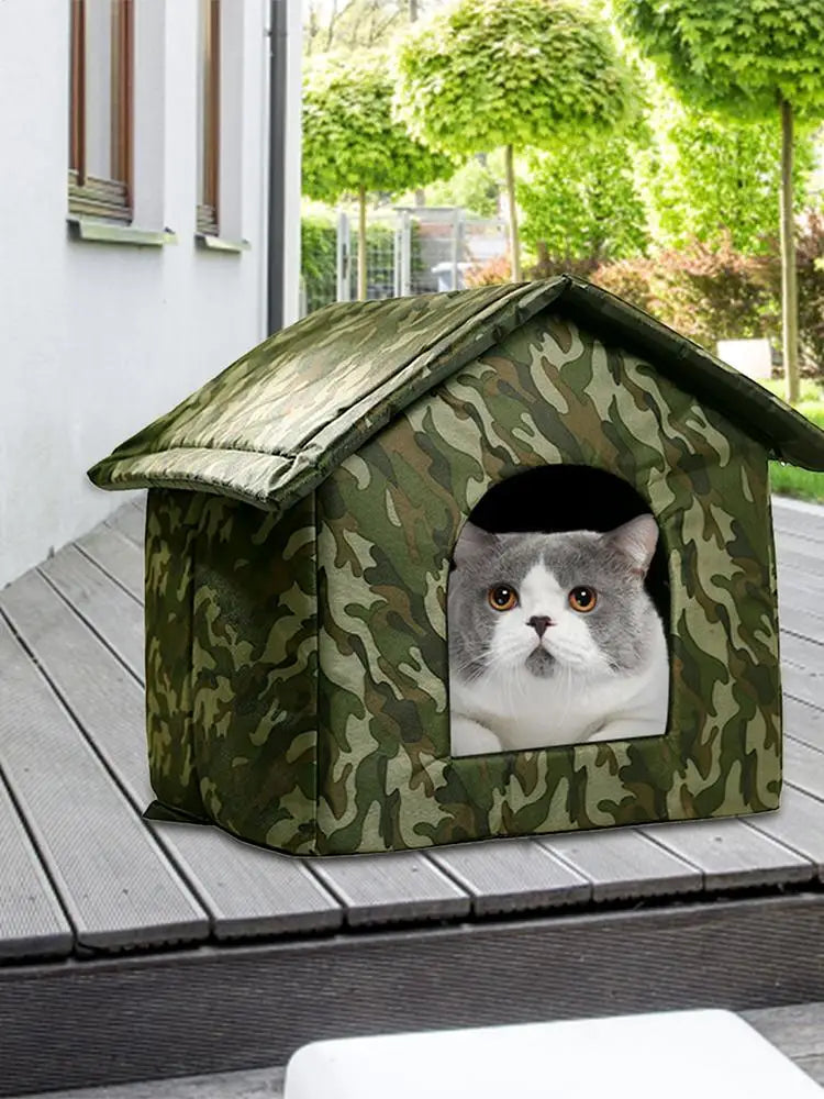 Outdoor Dog Bed Waterproof Roof Bed Waterproof Warm Dog Kennel Winter Tent Dog Nest Thickened Cold-Proof Nest Cat House