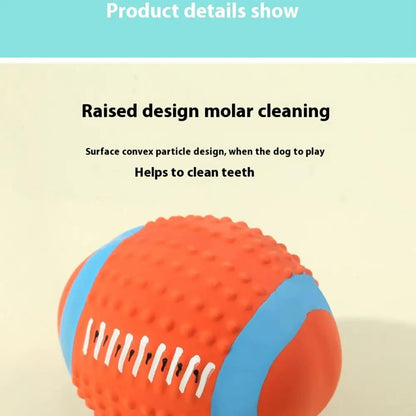 Squeaky Dog Ball Toys Tough Ball Pet Toys For Large Breed Interactive Big Dogs Chew Ball For Teething Cleaning  Dog Sound Toys