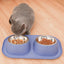 Ergonomic Inclined Cat Feeder Bowl Stainless Steel Raised Silicone Dog Bowl For Dogs Large No Spill Pet Mat Cat Food Supplies