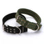 Heavy Duty Wide Military Thick Dog Collars for Large Dogs Adjustable Strong Nylon Tactical Pet Collar with 2-Rows Metal Buckle