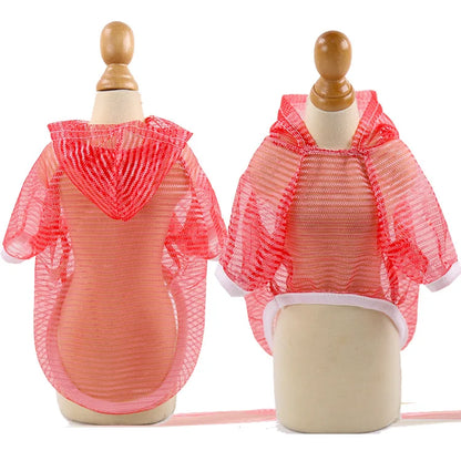 Ultra Thin Transparent Pet Dog Sun Protection Hoodie Clothes For Small Dogs Chihuahua Puppy Cat Summer Vest Shirt French Bulldog