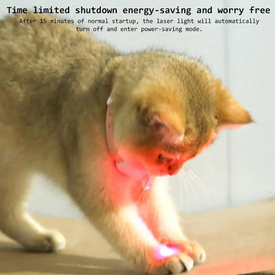 Smart Cat Amusement Collar TPC Material Light Cat Toy Cat Amusement Device USB Rechargeable Long Battery Life Cat Exercise