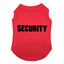 Dog Security Shirt Pet Puppy Guard Costume Cotton T-Shirt Summer Dog Clothes for Large Medium and Small Dogs German Shepherd