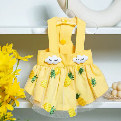 Summer Dog Dress Luxury Dog Clothes Pet Dog Apparel Bow Puppy Mesh Skirt Chihuahua Bichon Clothing Kitten Lace Dog Cooling Vest