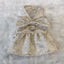 Luxury Embroidery Tulle Dog Dress for Small Medium Dogs Cats, Gold Pet Dress with Bowknot Chihuahua Pomeranian Summer Clothes