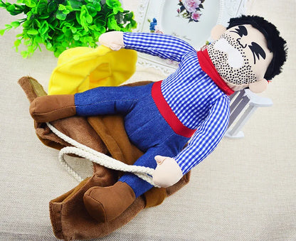 Pet Costume Dog Suit Cowboy Rider Style Dog Carrying Costume for Small Medium Large Dogs  Halloween Clothes