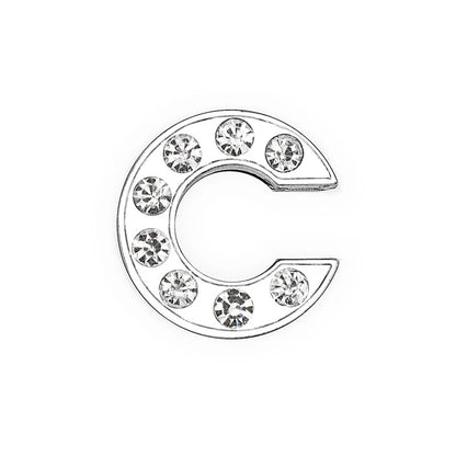 10mm Chrome Alloy Diamond Capital English Alphabet Jewelry Manual Diy Cat Claw Love Pet Collar Accessories