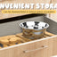 Elevated Dog Bowls Bamboo Tilted Adjustable Dogs Feeder Stand with Stainless Steel Food Bowls for Puppies Cats Pet Accessories