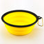 Collapsible Pet Silicone Dog Food Water Bowl Outdoor Camping Travel Portable Folding Supplies Dishes with Carabiner Pet supplies