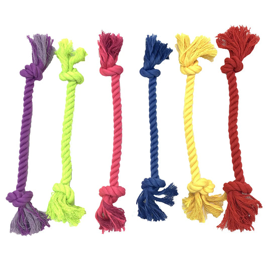 Dog Plush Toy 12cm Diameter Three Strands Of Colored Knotted Cotton Rope Knot  Gnawing And Grinding Dog Toy Fleece Squeak Toys