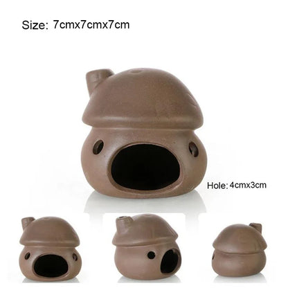 Ceramic House Fish Tank Aquarium Decoration Fish Shrimps Shelter House Pottery Scorpion House Canister Simulation Stone Ornament