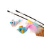 Cat Toy Cat Teaser Sticks Black Plastic Cat Teaser Stick Feather Bird Bell To Relieve Boredom Self Hi Cat Toy Cat Teaser Stick
