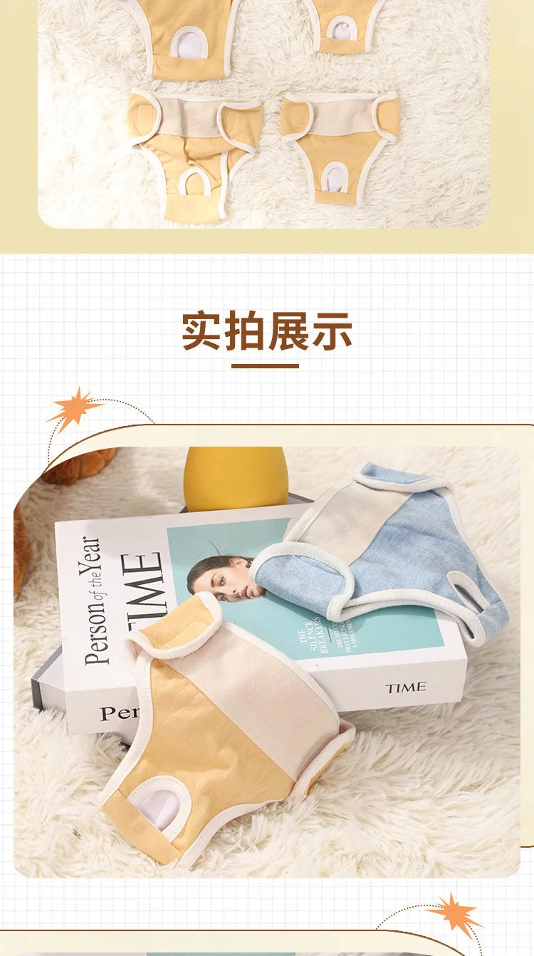Reusable Female Dogs Diaper Pants Sanitary Female Dog Pants Diapers For Dogs Menstruation Pet Cat Physiological Shorts Girl