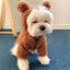 Super Warm Pet Winter Clothes Cosplay Costume Bear Shaped Outfits for Small Medium Puppy New Year Double Fleece Cat Clothing