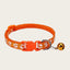 1pcs Pet Collar with Bell for Kitten  Puppie Small Animal Adjustable Nylon Collar with Cute Paw Print Pattern Guinea Pig Collar