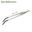 UXCELL Stainless Steel Curved Feeding Tweezers Aquarium Clip Pet Feeding Tools Long Tongs Reptile Forceps Fish Tank 38cm
