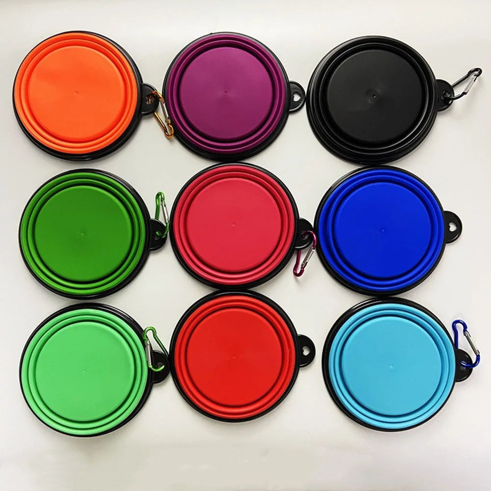 Collapsible Dog Bowls Portable Travel Dog Bowls Expandable for Cat Dog Water Bowl Food Feeding Dish Silicone Pet Bowl 350/1000ml