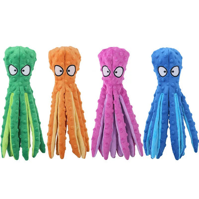 Pet plush toy octopus shell dog puzzle bite resistant sound toy octopus cat dog supplies