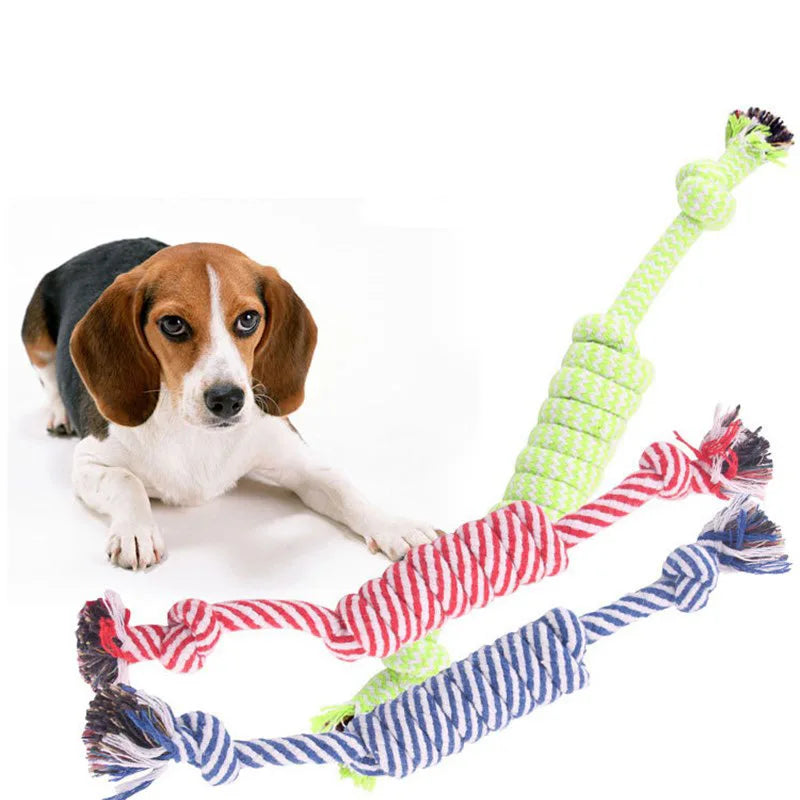 Pet Toy Chew Teething Cotton Rope Knot Ball Toys For Dog Tooth Clean Ball Bite-Resistant  Dog Chew Puppy Training InteractiveToy
