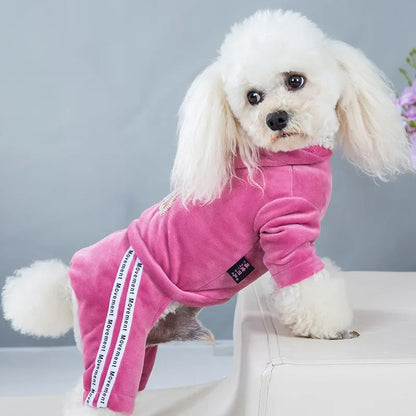 Pet Dog Clothing Four-legged Fashion letter Pet Dog Clothes for Dogs Coat Hoodie Sweatshirt Four seasons One-piece Jumpsuit