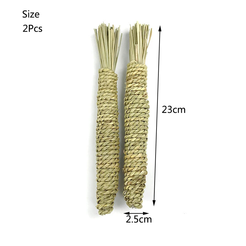 Natural Straw Rope Carrot Hamster Molar Chew toy Small Pets Toys For Hamster Rabbit Grinding Groducts Gnaw Toy Supplies Hot