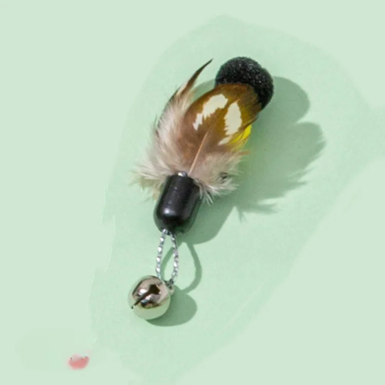 Interactive Cat Feather Toy Accessories False Toy with Bell Replacement Refill Training Kitten Toys
