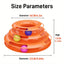 3 Layer Interactive Cat Toy Tower with Colorful Balls Mental Physical Exerciser, Fun Puzzle Game for Active Cats