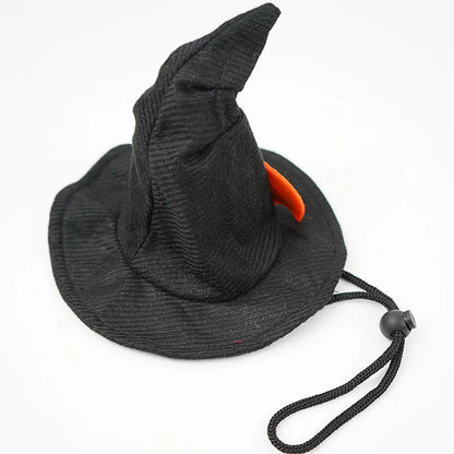 Wizard Hat for Pet Dogs Soft Polyester Lightweight Halloween Cosplay Chihuahua Cat Accessories Animal Pumpkin Bat Pet Products