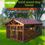 Manufacturer spot outdoor dog house wooden dog villa bite-resistant kennel rain-proof kennel can be customized dog house pet ca