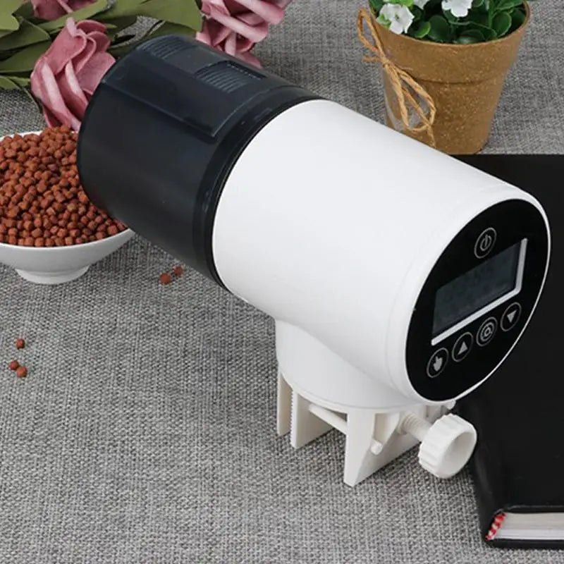 Automatic Fish Feeder Electric Aquarium Feeder With Smart Timer Silent Auto Fish Food Dispenser With 200ml Feed Box Timer
