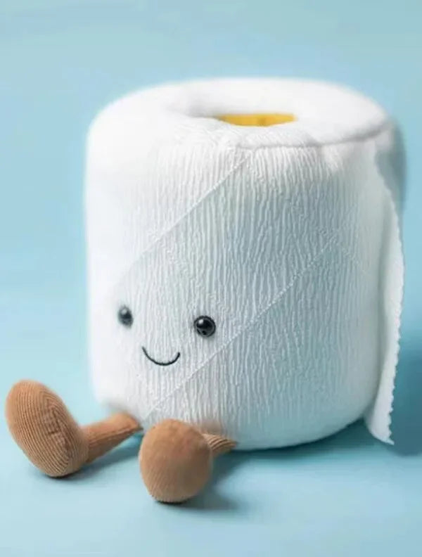 Jelly cat plush cute toilet paper doll roll paper creative, fun and cute doll pendant as a gift for friends without labels