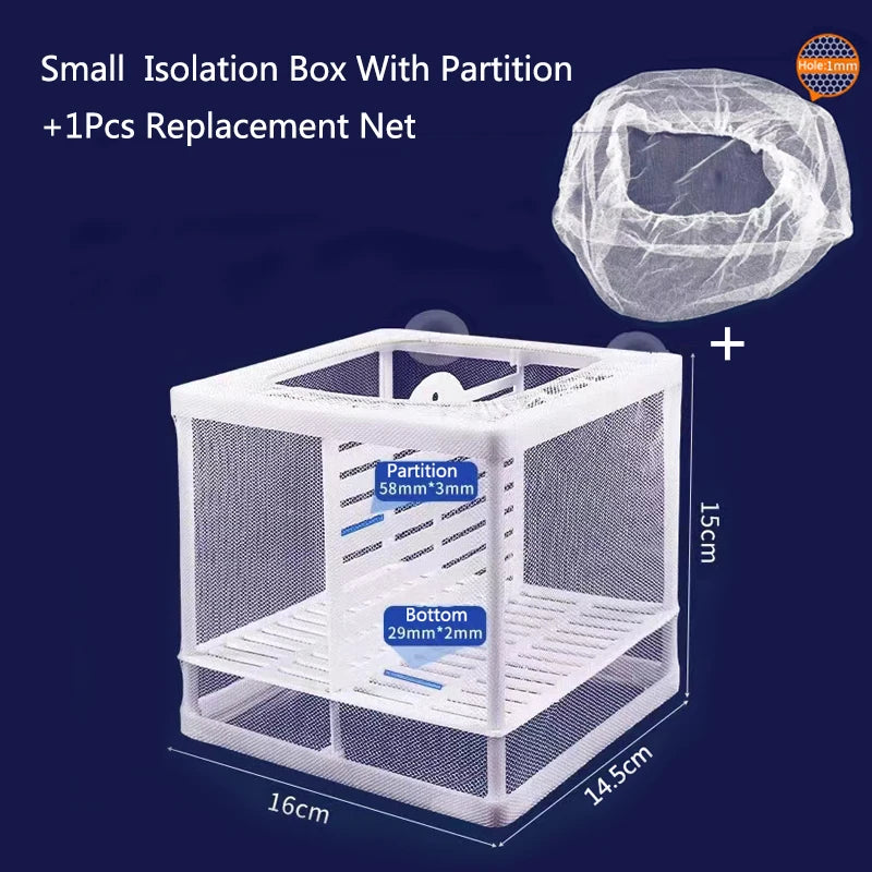 Plastic Aquarium Fish Breeding Isolation Box Fish Tank Aquarium Breeder Hatching Incubator Fish Tanks Isolator Feeding Accessory