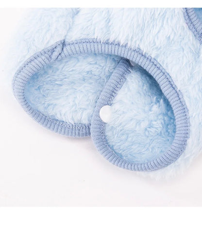 Solid Pink Fluffy Pet Dog Winter Clothes Flower Decorate Breathable Warm Cat Overalls Unisex Yorkshire Autumn Small Puppy Vests
