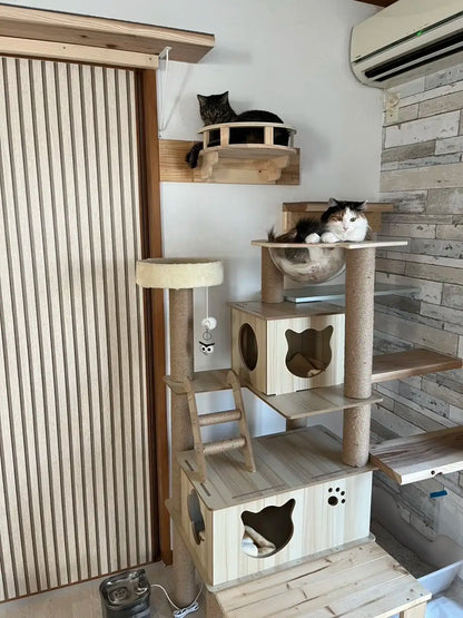 Wall Mounted Cat Perch Corner Platform With Felt Easy-to-Clean Cat Hammock Suit Cat Climbing Rope to Make Kitten Exercise Indoor