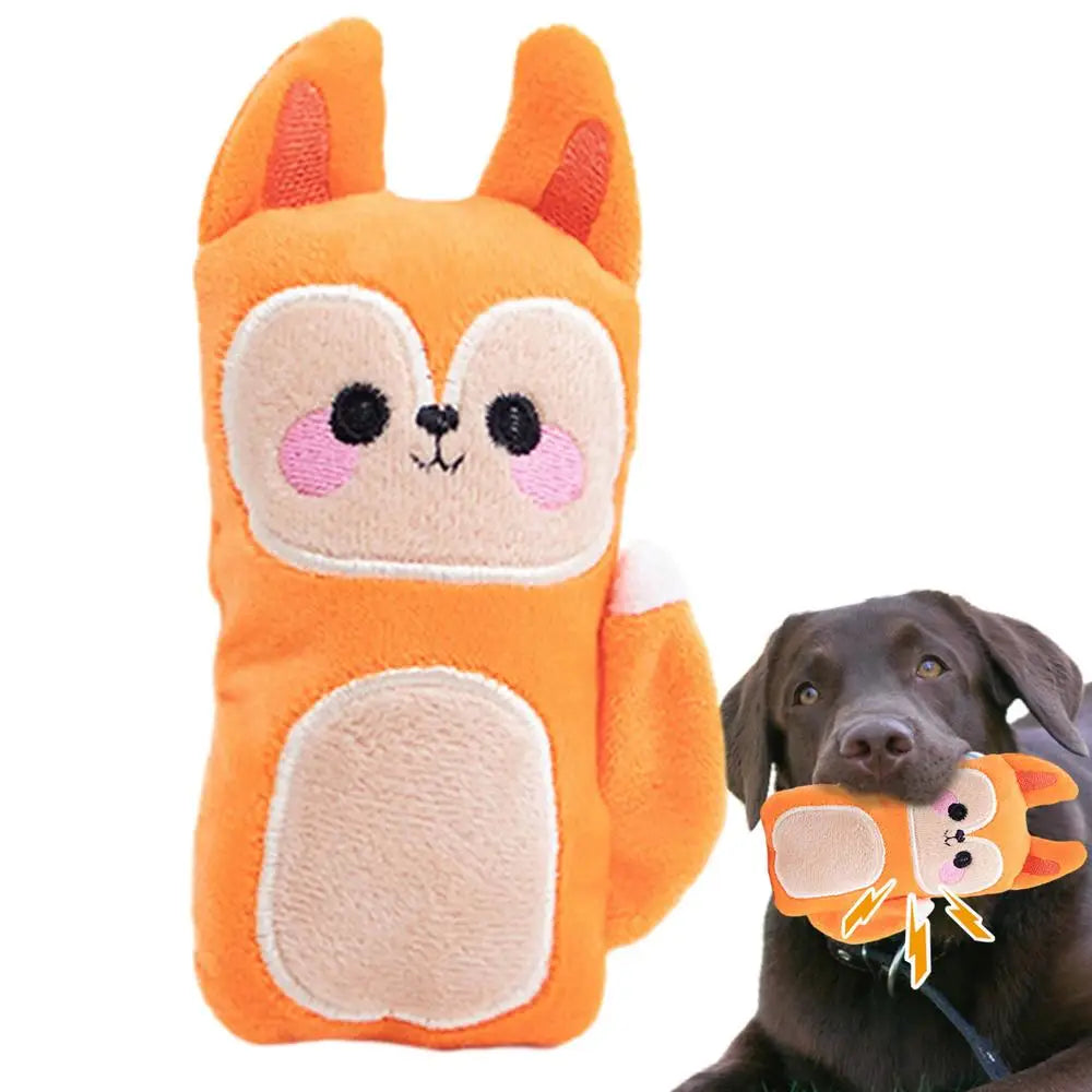 Chew Toys For Dogs Soft Cartoon Plush Dog Teethers Chew Toys Relaxing Sensory Toys Interactive Elastic Pet Toys With Sound For