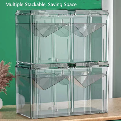 Transparent Acrylic Two Splits Guppy Fish Tank Aquarium Betta Fish Bowl Transparent Aquarium Hatchery Breeding Isolation Box