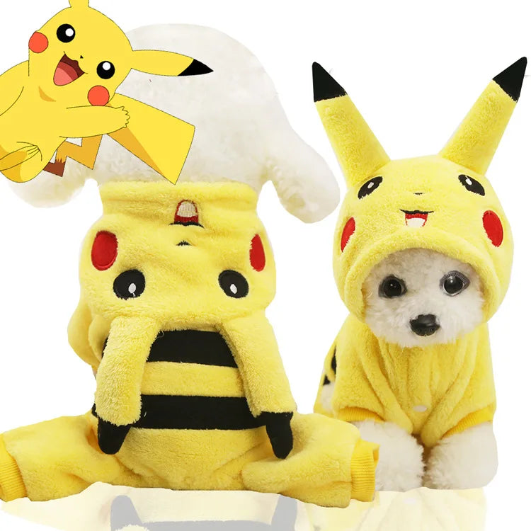 pawstrip Small Dog Clothes Warm Winter Pet Dog Jumpsuit Puppy Fleece Hoodie Chihuahua Small Medium Dog Warm Outfit Kitten Jacket