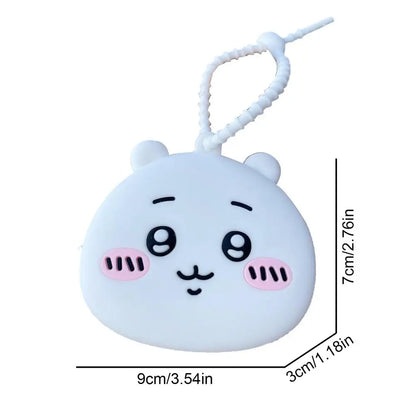 Zippered Dog Food Container Cartoon Silicone Dog Food Bag Cute Pet Snack Pouch Multipurpose Puppy Food Bag For Cookies Dry Meat