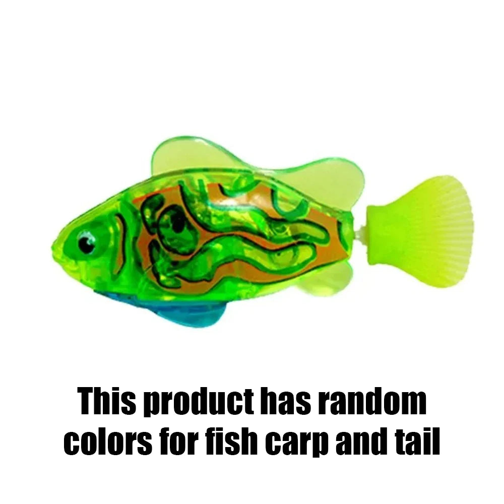 Cat Toy LED Interactive Swimming Robot Fish Toy for Cat Glowing Electric Fish Toy to Stimulate Pet's Hunter Instincts Pet Toys