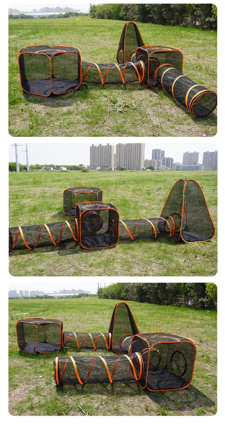 Amazon new outdoor cat with road outdoor dog tent dog game channel pet cage dog cage cat cage pet pass