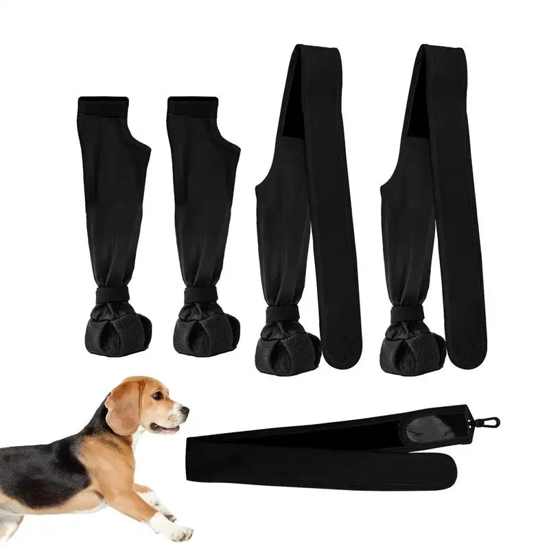 Dog Suspender Boots Waterproof Paw Protectors Non-slip Pets Paws Protector Adjustable Walking Shoes Booties Dog Paw Protectors